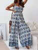 Paisley Print Spaghetti Strap Wide Leg Jumpsuit by Wild and Free Boutique