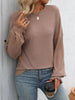 Ribbed Knit Ruffle Cuff T-Shirt by Simply Love