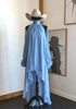High Neck Asymmetric Maxi Chiffon Dress – Loose Fit Long Sleeve by FitiqueFit