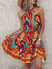 Paisley Print Halter Neck Mini Dress by Wild and Free Boutique