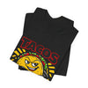 TACOS NOT TARIFFS Tee | taco pun, protest typography by Tristan’s Treehouse