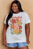 Simply Love Full Size GRATEFUL Flower Graphic Cotton T-Shirt by Simply Love