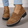Thick-Sole Solid Color Loafers Women | Trendy Chunky Flats by FitiqueFit