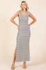 Striped Scoop Neck Sleeveless Maxi Dress For Women – Striped Maxi Dress, Sleeveless Dress, Summer Maxi Dress, Comfortable Knit Dress, Flattering Maxi Dress by Stevvex