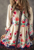 Vintage Flower Button Down Lantern Sleeve Dress Feminine Floral Dress For Women by Stevvex