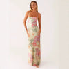 Printed Sleeveless Strap Bodycon Maxi Dress | High Waist by FitiqueFit
