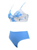 Coastal Flair V-Neck Bikini Set – Eye-Catching Random Print Two-Piece Chic Swimsuit with Spaghetti Straps High Cut Shorts and Ultra-Stretch Comfort – Women’s Summer Swimwear for Beach Days & Casual Poolside Vibes by Stevvex