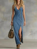 Button-Front Sleeveless Denim-Style Dress – Vintage, S–XXL by FitiqueFit