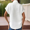 Women’s Textured Cuff Short‑Sleeve Tee by FitiqueFit