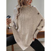 Women's Asymmetry Hem Turtleneck Sweater by FitiqueFit