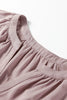Sepia Rose Slit V Neck Ruffled Loose Blouse by Wild and Free Boutique