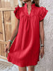 Elegant Ruffled Cap Sleeve Mini Dress Feminine & Flowy Summer Dress by Stevvex