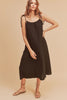 New Summer Midi Cami Dress For Women with Braided Tie Shoulder & Pockets – Soft Cotton Gauze Fabric, Chic & Comfortable Design For Every Occasion by Stevvex