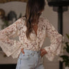 Boho Lace Embroidered V-Neck Blouse by FitiqueFit