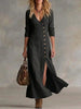 Casual Cotton Linen Long Sleeve Women’s Dress by FitiqueFit