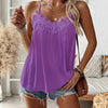 Women's Ice Silk V-Neck Embroidered Camisole Top by FitiqueFit