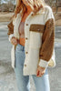 Women Cute Sherpa Jacket with Button Closure and Collared Neck in Elegant Retro Style by Stevvex