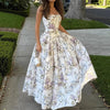 Printed Strapless Backless Maxi Dress – Fitted Long Dress by FitiqueFit