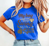 Baseball Tee Premium Soft Cotton Graphic Shirt My Boy Might Not Always Swing But I Do by Everyday Customs Co.