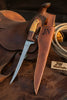 Traditional Scandinavian Fillet Knife Precision Fishing Blade with Leather Sheath by JW SteelCrafts