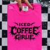 Neon pink Metal iced coffee girlie tshirt by Madness & Mayhem LLC
