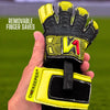 ONEKEEPER FUSION Junior Yellow & Black with Fingersaves | Semi Pro-Level German Latex | Spines Sold Separately