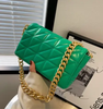 New Adorable Women's Handbag Green Small Flap Shoulder Bag In Thick Metal Chain Women's Clutch Bags Luxury Ladies Shoulder Purse by Stevvex