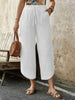 🌿 Women's Cotton-Linen Cropped Drawstring Pants by FitiqueFit