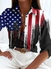 Women’s Stripe Print Long-Sleeve Blouse by FitiqueFit