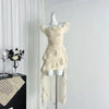 White Flying Sleeve Sling Trailing Atmosphere Dress