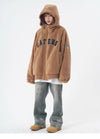 American Retro Embroidery Double-sided Lamb Wool Cotton Jacket
