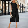 Women's Belted V-Neck Short Sleeve Straight-Leg Jumpsuit – 6 Colors S–2XL by FitiqueFit