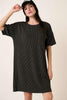 Urban Rib Knit Short Sleeve Tee Dress For Women – Casual, Comfortable, Versatile & Chic For Everyday Outfits by Stevvex