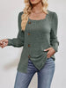 Ribbed Knit Slit Long Sleeve T-Shirt by Simply Love