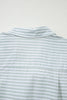 Striped Johnny Collar Long Sleeve Mini Shirt Dress