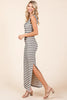 Striped Scoop Neck Sleeveless Maxi Dress For Women – Striped Maxi Dress, Sleeveless Dress, Summer Maxi Dress, Comfortable Knit Dress, Flattering Maxi Dress by Stevvex