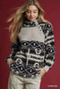 Umgee Aztec Print Sherpa Pullover by FitiqueFit