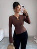 Cutout Long Sleeve T-Shirt by Simply Love