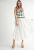 Crochet Stripe Knit Eyelet Mix Midi Dress – Crochet Midi Dress, Stripe Knit Dress, Eyelet Mix Dress, Trendy Midi Dress, Versatile Midi Dress by Stevvex