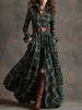 Women's Plus Size Plaid Print Long Sleeve Shirt Dress with Pockets by FitiqueFit