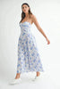 Sweetheart Neckline Floral Printed Midi Dress – Floral Midi Dress, Sweetheart Neckline Dress, Romantic Midi Dress, Feminine Floral Dress, Elegant Midi Dress by Stevvex
