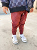 VETERAN SLIM FIT JOGGER - CRIMSON by LITTLE RAD THINGS