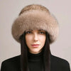 Women’s Mink Hair Winter Hat – Braided Fur Warm Elegant Beanie by FitiqueFit