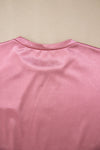 Pink Chest Pocket Loose Fit T Shirt