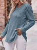Ribbed Knit Puff Sleeve T-Shirt by Simply Love