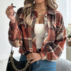 Plaid Shacket – Women’s Long-Sleeve Button-Down Shirt Jacket by FitiqueFit