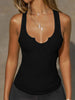 Notched Wide Strap Tank