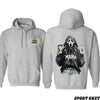 Spooky Mama Halloween Hoodie – Ghost Face Girl Drinking Coffee by Dog Mom Hat