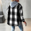 Women's Plaid Hoodie Long Sleeve Jacket With Pocket by FitiqueFit