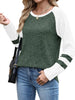 Ribbed Knit Raglan Long Sleeve T-Shirt by Simply Love